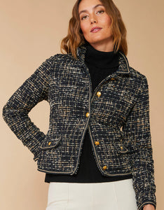 Spartina 449 Cameron Tweed Jacket Black Multi