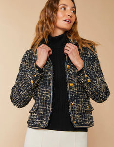 Spartina 449 Cameron Tweed Jacket Black Multi