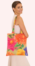 Load image into Gallery viewer, Powder Canvas Tote Bag - Bountiful Blooms

