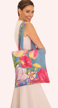 Load image into Gallery viewer, Powder Canvas Tote Bag - Floral Study - Denim
