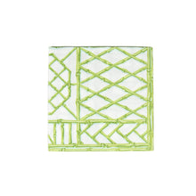 Load image into Gallery viewer, Caspari Bamboo Screen Moss Green Paper Linen Napkins
