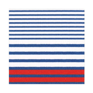 Caspari Breton Stripe Luncheon Napkins in Blue - 20 Per Package