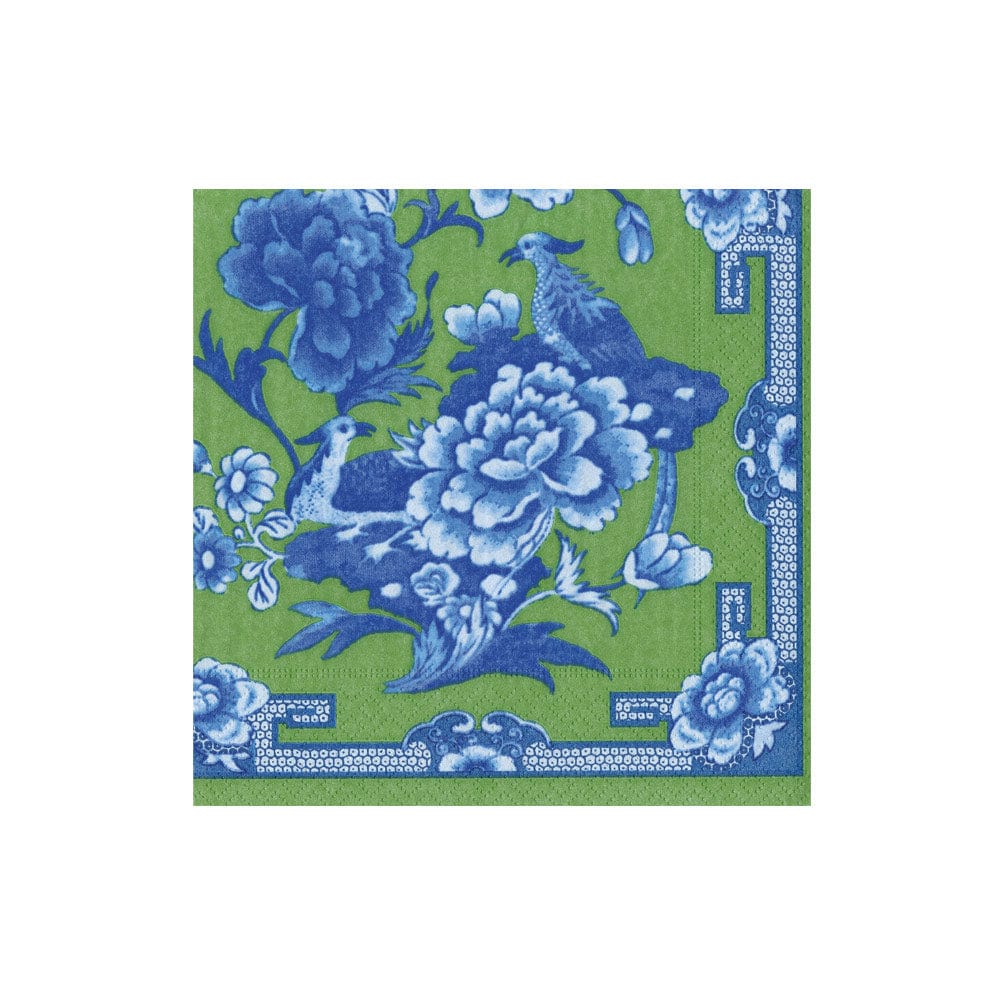 Green And Blue Plate Napkins