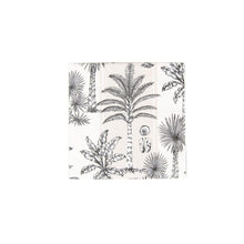 Load image into Gallery viewer, Caspari Southern Palms Flax &amp; White Cocktail Napkins - 20 Per Package
