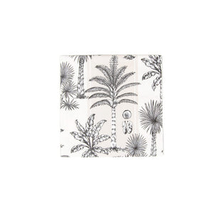 Southern Palms Flax & White Cocktail Napkins - 20 Per Package
