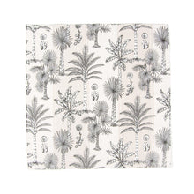 Load image into Gallery viewer, Caspari Southern Palms Flax &amp; White Cocktail Napkins - 20 Per Package
