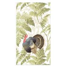 Load image into Gallery viewer, Caspari Turkey Among Ferns Guest Towel

