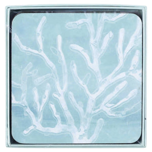 Cerulean Sea Coral Square Coaster Set 4