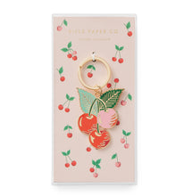 Load image into Gallery viewer, Rifle Paper Cherries Enamel Keychain
