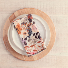 Load image into Gallery viewer, Cinnamon Floral Linen Blend Dinner Napkins - S/4
