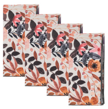 Load image into Gallery viewer, Cinnamon Floral Linen Blend Dinner Napkins - S/4
