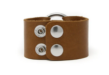 Load image into Gallery viewer, Classic Brown Wide Leather Cuff - FINAL SALE
