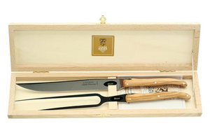 Claude Dozorme Berlingot Carving Set - Olive Wood - Set of 2