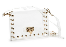 Load image into Gallery viewer, Clear Picture See Through Bags w/ Gold Hardware
