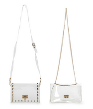 Load image into Gallery viewer, Clear Picture See Through Bags w/ Gold Hardware

