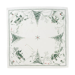 Country Estate Winter Frolic Napkin - Evergreen