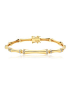 Crislu Bamboo Bracelet Finished in 18kt Yellow Gold