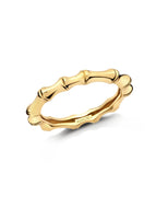 Crislu Bamboo Metal Band Finished in 18kt Yellow Gold