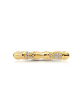 Load image into Gallery viewer, Crislu Bamboo Pave Band Finished in 18kt Yellow Gold
