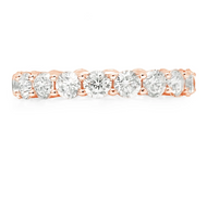 Crislu Brilliant Round Cut Eternity Band Finished in 18kt Rose Gold - 3.75 mm