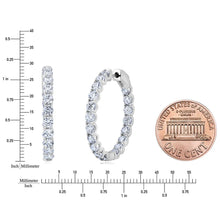 Load image into Gallery viewer, Crislu Large Brilliant Round Hoop Earrings Finished in Pure Platinum
