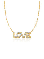 Crislu Love Necklace Finished In 18kt Yellow Gold