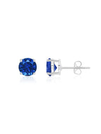 Crislu September Birthstone Stud Earrings Finished in Pure Platinum
