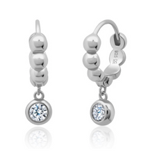 Load image into Gallery viewer, Crislu B.B.Y. Hoop Drop Earrings Finished in Pure Platinum
