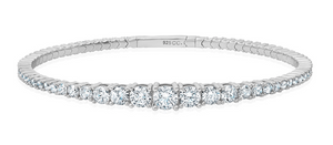 Crislu Flex Single Band Wrap Around Bracelet Finished In Pure Platinum