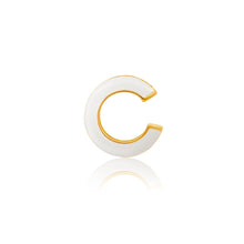 Load image into Gallery viewer, Crislu Gold Glaze White Enamel Cuff Earring
