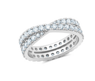 Crislu Grace Eternity Band in Platinum