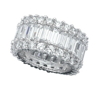 Crislu Baguette Eternity Band - Pure Platinum