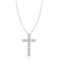 Load image into Gallery viewer, Crislu Cross Necklace - Finished In Pure Platinum
