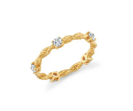 Crislu Evertwined Station Rope Ring Finished in 18kt Yellow Gold