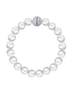 Crislu Large White Pearl Bracelet