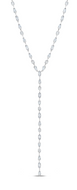 Crislu Lavish Y-Shaped CZ Necklace Finished in Pure Platinum