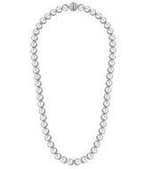 Crislu Luxe Pearls Necklace - Grey