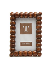 Load image into Gallery viewer, Dark Brown Hand-Carved Bobbin Photo Frame
