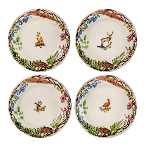 Juliska Forest Walk Dessert/Salad Plate Assorted S/4