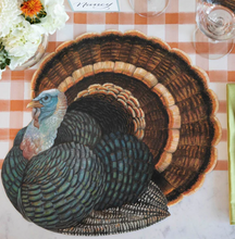 Load image into Gallery viewer, Hester &amp; Cook Die-Cut Heritage Turkey Placemat on a all decorated table
