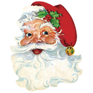 Placemat shaped like Santa's face