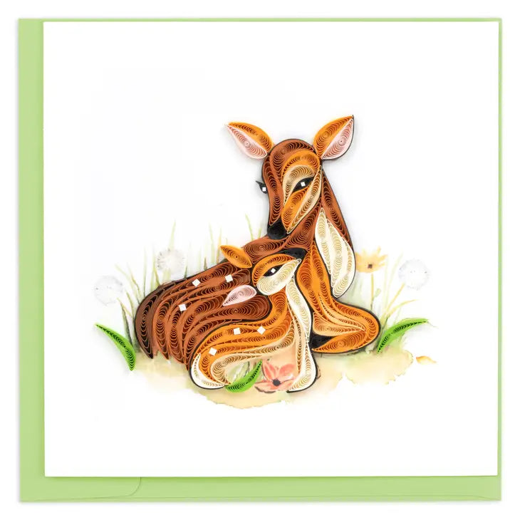 Doe and Fawn Quilled Card