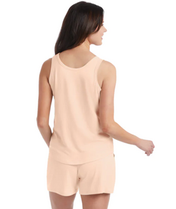 Dream Jersey Tank Top with Shorts Set - Apricot