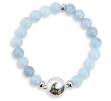 Load image into Gallery viewer, Dune Jewelry Cresting Wave Beaded Bracelet - Aquamarine
