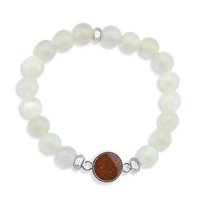 Dune Jewelry Round Beaded Bracelet - Moonstone