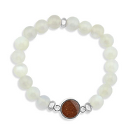 Dune Jewelry Round Beaded Bracelet - Moonstone - FINAL SALE