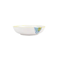 Vietri Elba's Fish Pasta Bowl side view with pattern continuing on the side of the bowl