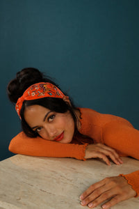 Powder Embroidered Fawn In A Meadow Headband