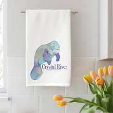Load image into Gallery viewer, Manatee 27&quot; x 27&quot; Kitchen Towel - Crystal River
