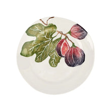Load image into Gallery viewer, Vietri Fico Dinner Plate with painted figs and leaves design 
